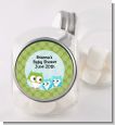 Owl - Look Whooo's Having Twin Boys - Personalized Baby Shower Candy Jar thumbnail