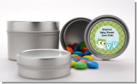 Owl - Look Whooo's Having Twin Boys - Custom Baby Shower Favor Tins