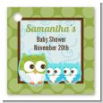 Owl - Look Whooo's Having Twin Boys - Personalized Baby Shower Card Stock Favor Tags thumbnail