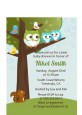 Owl - Look Whooo's Having Twin Boys - Baby Shower Petite Invitations thumbnail