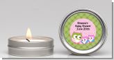 Owl - Look Whooo's Having Twin Girls - Baby Shower Candle Favors