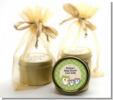 Owl - Look Whooo's Having Twins - Baby Shower Gold Tin Candle Favors