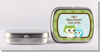 Owl - Look Whooo's Having A Boy - Personalized Baby Shower Mint Tins
