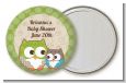 Owl - Look Whooo's Having A Baby - Personalized Baby Shower Pocket Mirror Favors thumbnail