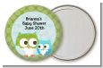 Owl - Look Whooo's Having A Boy - Personalized Baby Shower Pocket Mirror Favors thumbnail