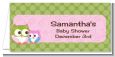 Owl - Look Whooo's Having A Girl - Personalized Baby Shower Place Cards thumbnail