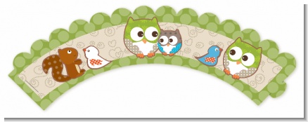 Owl - Look Whooo's Having A Baby - Baby Shower Cupcake Wrappers