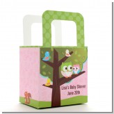 Owl - Look Whooo's Having A Girl - Personalized Baby Shower Favor Boxes