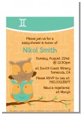 Owls | Gemini Horoscope - Baby Shower Petite Invitations