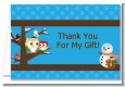 Owl - Winter Theme or Christmas - Baby Shower Thank You Cards thumbnail