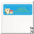 Owl - Winter Theme or Christmas - Baby Shower Return Address Labels thumbnail