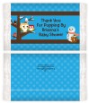 Owl - Winter Theme or Christmas - Personalized Popcorn Wrapper Baby Shower Favors thumbnail