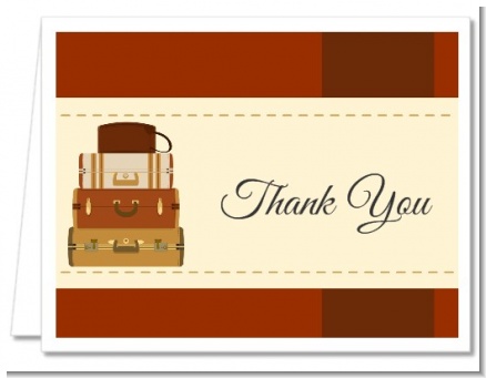 Pack Your Bags Destination - Bridal Shower Thank You Cards
