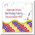 Paint Party - Personalized Birthday Party Card Stock Favor Tags thumbnail