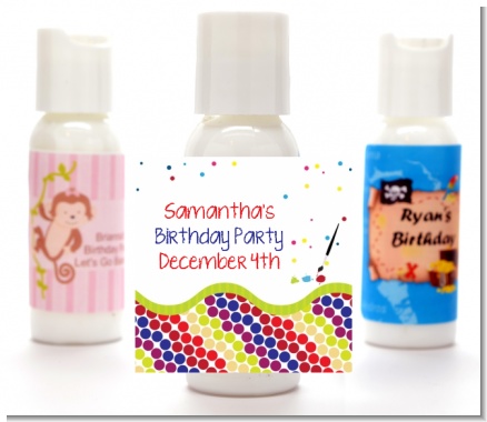 Paint Party - Personalized Birthday Party Lotion Favors
