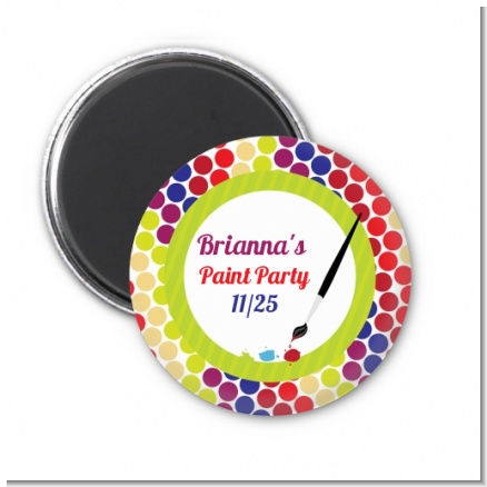 Paint Party - Personalized Birthday Party Magnet Favors