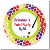 Paint Party - Round Personalized Birthday Party Sticker Labels