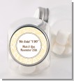 Pale Yellow & Brown - Personalized Bridal Shower Candy Jar thumbnail