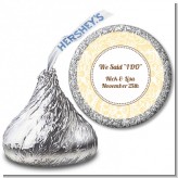 Pale Yellow & Brown - Hershey Kiss Bridal Shower Sticker Labels