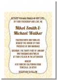 Pale Yellow & Brown - Bridal Shower Petite Invitations