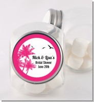 Palm Tree - Personalized Bridal Shower Candy Jar