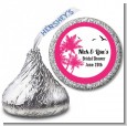 Palm Tree - Hershey Kiss Bridal Shower Sticker Labels thumbnail