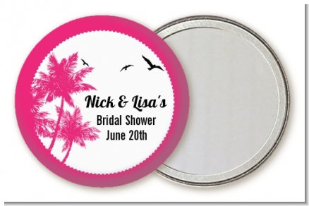 Palm Tree - Personalized Bridal Shower Pocket Mirror Favors