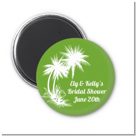 Palm Trees - Personalized Bridal Shower Magnet Favors