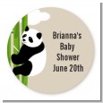 Panda - Round Personalized Baby Shower Sticker Labels thumbnail