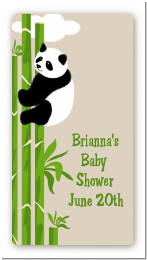 Panda - Custom Rectangle Baby Shower Sticker/Labels