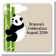 Panda - Square Personalized Baby Shower Sticker Labels thumbnail