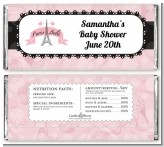 Paris BeBe - Personalized Baby Shower Candy Bar Wrappers