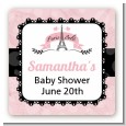 Paris Bebe - Square Personalized Baby Shower Sticker Labels thumbnail