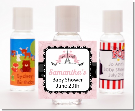 Paris Bebe - Personalized Baby Shower Hand Sanitizers Favors
