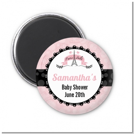 Paris BeBe - Personalized Baby Shower Magnet Favors