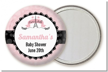 Paris BeBe - Personalized Baby Shower Pocket Mirror Favors