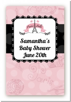 Paris BeBe - Custom Large Rectangle Baby Shower Sticker/Labels