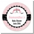 Paris BeBe - Round Personalized Baby Shower Sticker Labels thumbnail