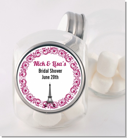 Paris - Personalized Bridal Shower Candy Jar