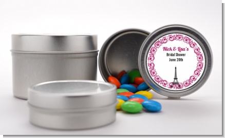 Paris - Custom Bridal Shower Favor Tins