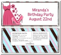 Party Dress | Sweet 16 - Personalized Birthday Party Candy Bar Wrappers