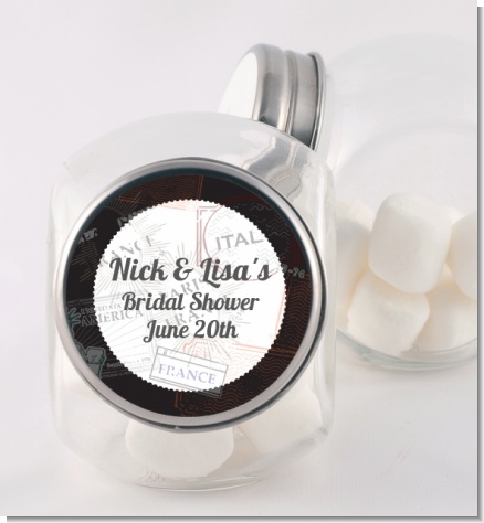 Passport - Personalized Bridal Shower Candy Jar