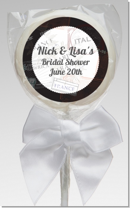Passport - Personalized Bridal Shower Lollipop Favors