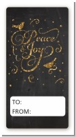 Peace and Joy - Custom Rectangle Christmas Sticker/Labels