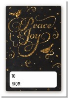 Peace and Joy - Custom Large Rectangle Christmas Sticker/Labels