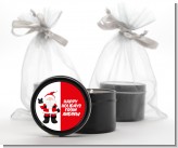 Peace Out Santa - Christmas Black Candle Tin Favors