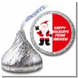 Peace Out Santa - Hershey Kiss Christmas Sticker Labels thumbnail
