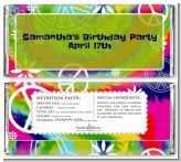 Peace Tie Dye - Personalized Birthday Party Candy Bar Wrappers