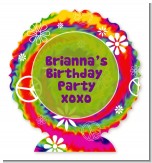 Peace Tie Dye - Personalized Birthday Party Centerpiece Stand