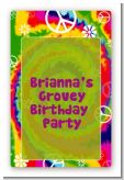 Peace Tie Dye - Custom Large Rectangle Birthday Party Sticker/Labels